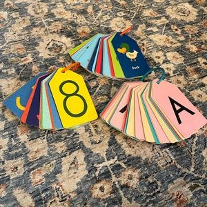 EUC toddler flash cards - counting/numbers alphabet/letters pictures/words